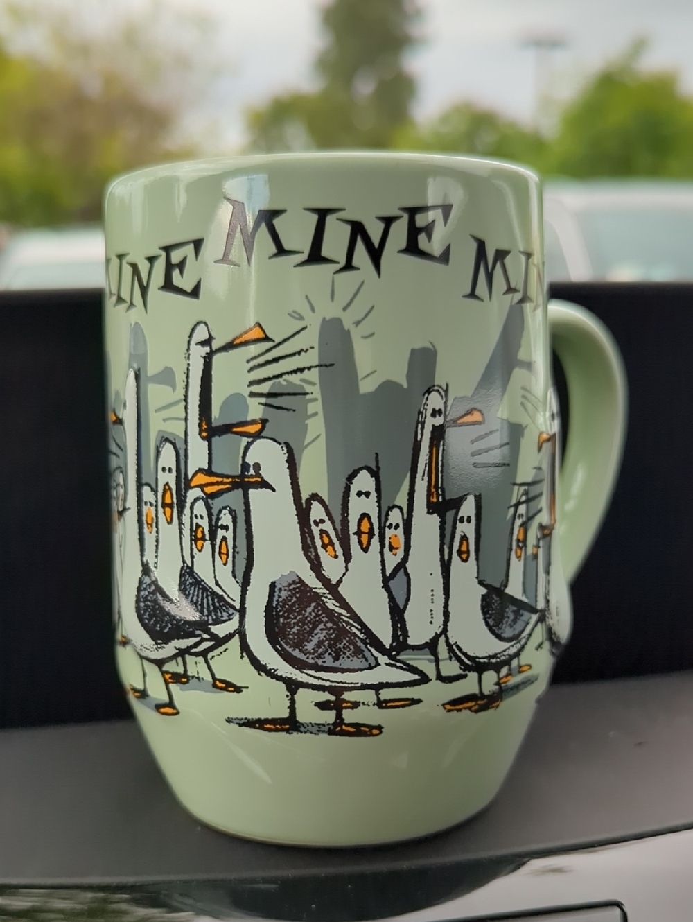 Disney Parks Finding Nemo 3D Seagulls Mug Mine Mine 5" Coffee Cup Funny Birds